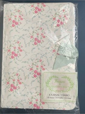 Treasures by Shabby Chic     Floral Journal with Mint Ribbon